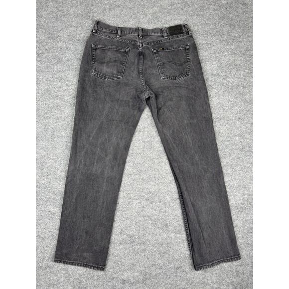 Vintage Lee Jeans 36x32 Black Denim Straight Fit - Picture 11 of 16